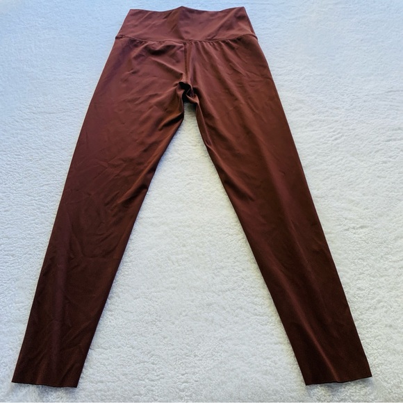 Aerie Maroon Raw Hem Athletic Leggings | Large - Picture 5 of 7